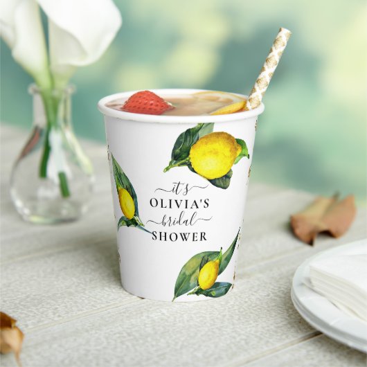 レモンビッグリーフ ブライダルシャワー ペーパーカップ (インサイチュ)