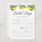 レモンビンゴゲームカードブライダルシャワーテーマ 招待状 (正面)