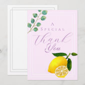 レモンピンクありがとう サンキューカード (正面/裏面)