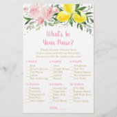 レモンピンクの金ゴールドフローラあなたの財布のゲームの中に何が (正面)