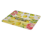 レモンピンクグラデーションフローラ水感動的色 カッティングボード (角)