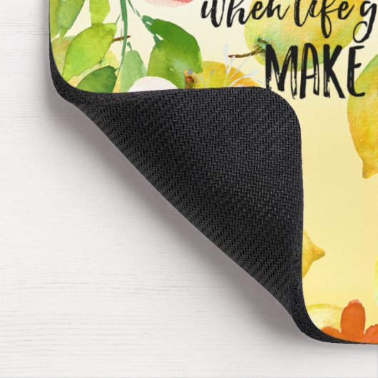 レモンピンクグラデーションフローラ水感動的色 マウスパッド (コーナー)