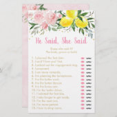 レモンピンクフローラ彼は彼女はブライダルゲームを言った (正面/裏面)