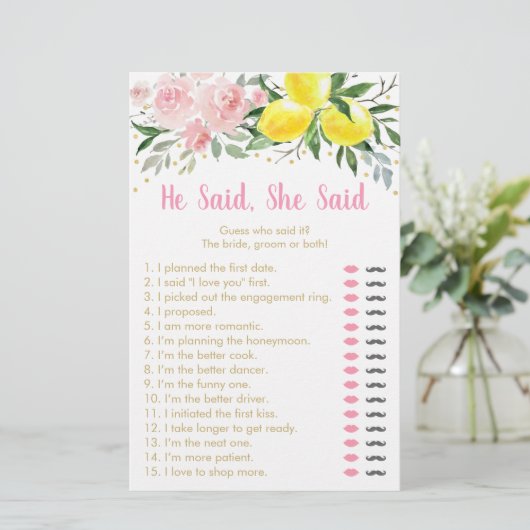 レモンピンクフローラ彼は彼女はブライダルゲームを言った (スタンド正面)