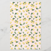 レモンピンクブライダルシャワーゲームカード チラシ (裏面)