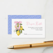 レモンピンクボウコケットベビーシャワーおむつラッフル