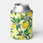 レモンファンタジー:クリエイティブフローラルパターン 缶クーラー (缶正面)