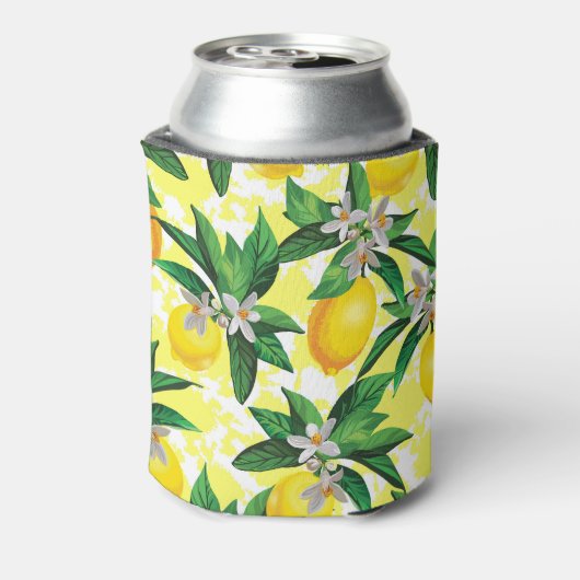 レモンファンタジー:クリエイティブフローラルパターン 缶クーラー (缶裏面)