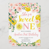 レモンファースト誕生日シトラスバースデーパーティー 招待状 (正面/裏面)