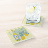 レモンファームレトロ ガラスコースター (アングル)