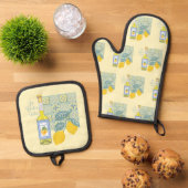 レモンファームレトロ 鍋つかみ&鍋敷きセット (トップダウン)