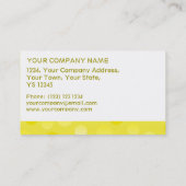 レモンフィズビジネスカードテンプレート白ストライプ色 名刺 (裏面)