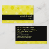 レモンフィズビジネスカードテンプレート黒ストライプ色 名刺 (正面/裏面)