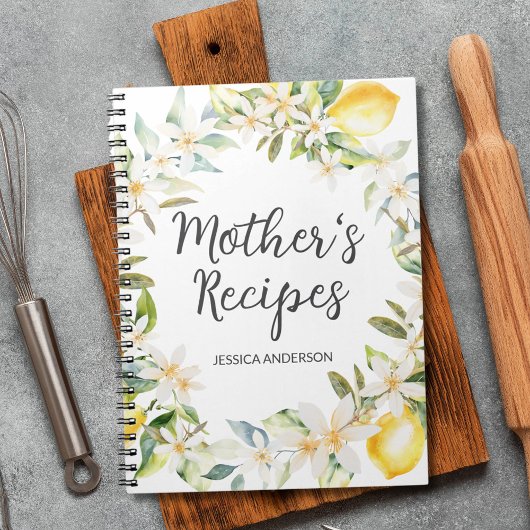 レモンフラワーズリースマザー料理レシピ ノートブック