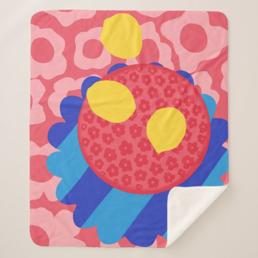 レモンフラワープレート シェルパブランケット (正面)