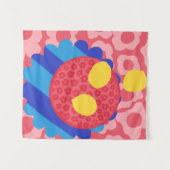 レモンフラワープレート タペストリー (正面(横))