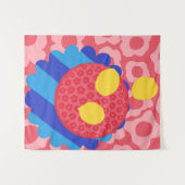 レモンフラワープレート タペストリー (正面(横))