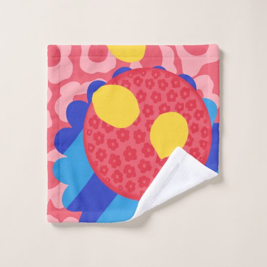 レモンフラワープレート バスタオルセット (ウォッシュタオル)