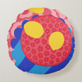 レモンフラワープレート ラウンドクッション