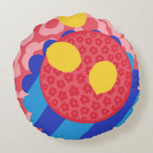 レモンフラワープレート ラウンドクッション (裏面)