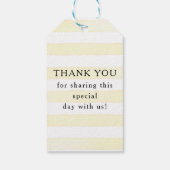 レモンフラワー柑橘類の葉の水色ベビーシャワー ギフトタグ (裏面)