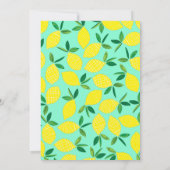 レモンフルーツかわいい子どもたち1歳の誕生日パーティー 招待状 (裏面)