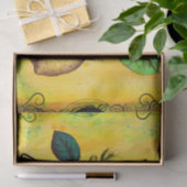 レモンフルーツによっては植物の葉のヴィンテージが開花します 薄葉紙 (ギフト)