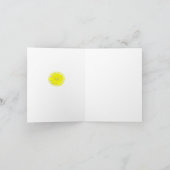 レモンフルーツの水彩画の芸術の絵画ありがとう サンキューカード (内部)