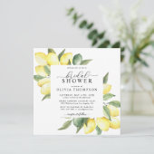 レモンフルーツウォーターエレガントカラーボホブライダルシャワー 招待状 (スタンド正面)