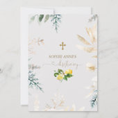 レモンフルーツエレガント金ゴールドフローラガール《キリスト教》洗礼式や命名式 招待状 (裏面)