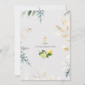 レモンフルーツエレガント金ゴールドフローラ女子会 招待状 (裏面)