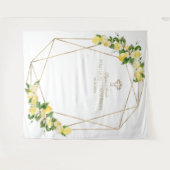 レモンフルーツゴールドフレーム聖体拝領バックドロップ タペストリー (正面(横))