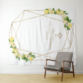 レモンフルーツゴールド聖体拝領バックドロップ タペストリー (インサイチュ(横))