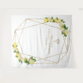 レモンフルーツゴールド聖体拝領バックドロップ タペストリー (正面(横))