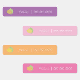 レモンフルーツスクールクラスのランチネーム番号ラベル ラベル