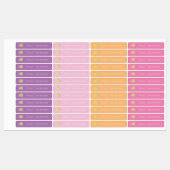 レモンフルーツスクールクラスのランチネーム番号ラベル ラベル (シート)