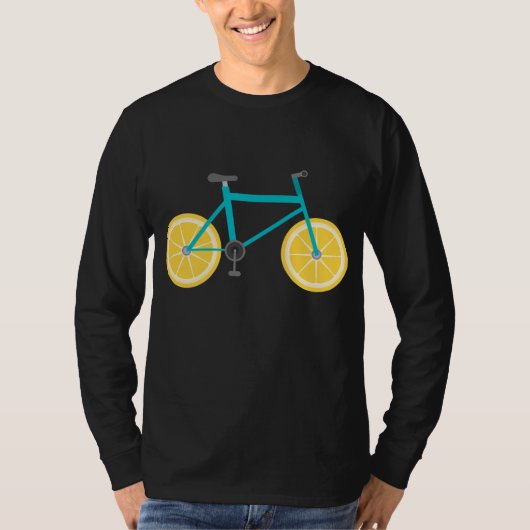 レモンフルーツバイクホイールおもしろいサイクリング食品 Tシャツ (正面)