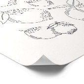 レモンフルーツマーケットラミニマルイン ポスター (角)