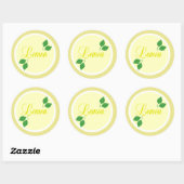 レモンフルーツラベルシール ラウンドシール (シート)