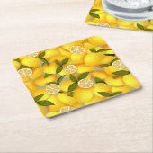 レモンフル スクエアペーパーコースター (アングル)