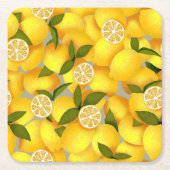 レモンフル スクエアペーパーコースター (正面)
