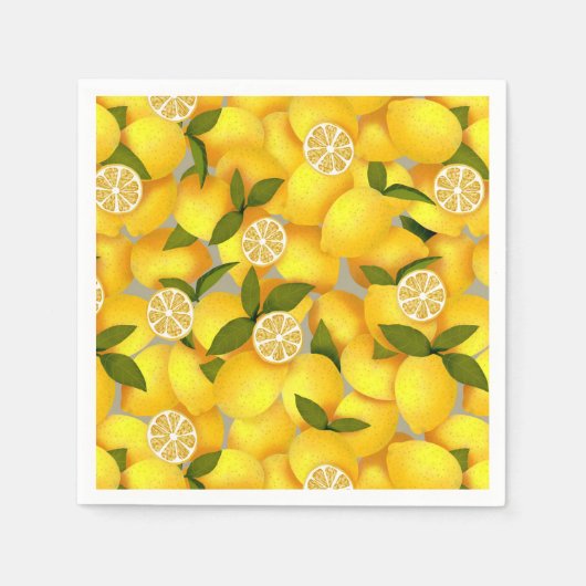 レモンフル スタンダードカクテルナプキン (正面)