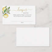 レモンフローラおむつラッフルエンクロージャカード エンクロージャーカード (正面/裏面)