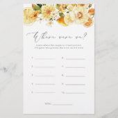 レモンフローラどこ我々はブライダルシャワーゲーム (正面)