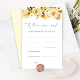 レモンフローラどこ我々はブライダルシャワーゲーム