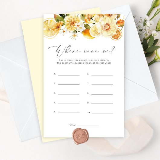 レモンフローラどこ我々はブライダルシャワーゲーム