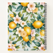 レモンフローラのパーソナライズされた柑橘類のアイディア ノートブック (裏面)