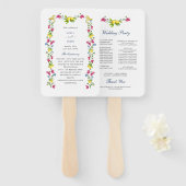 レモンフローラアマルフィイタリアンウェディングプログラム ハンドファン (正面&裏面)