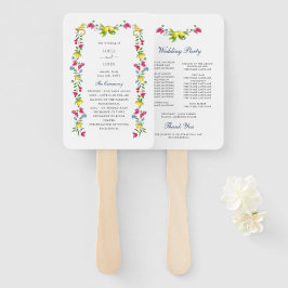 レモンフローラアマルフィイタリアンウェディングプログラム ハンドファン