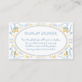 レモンフローライタリアンブライダルシャワーディスプレイシャワー エンクロージャーカード (正面)